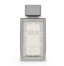 Maison Asrar DXB Eau de Parfum 100ml bottle with silver decorative frame