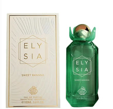 Elysia Sweet Banana eau de parfum in green bottle with matching box, 100ml fragrance