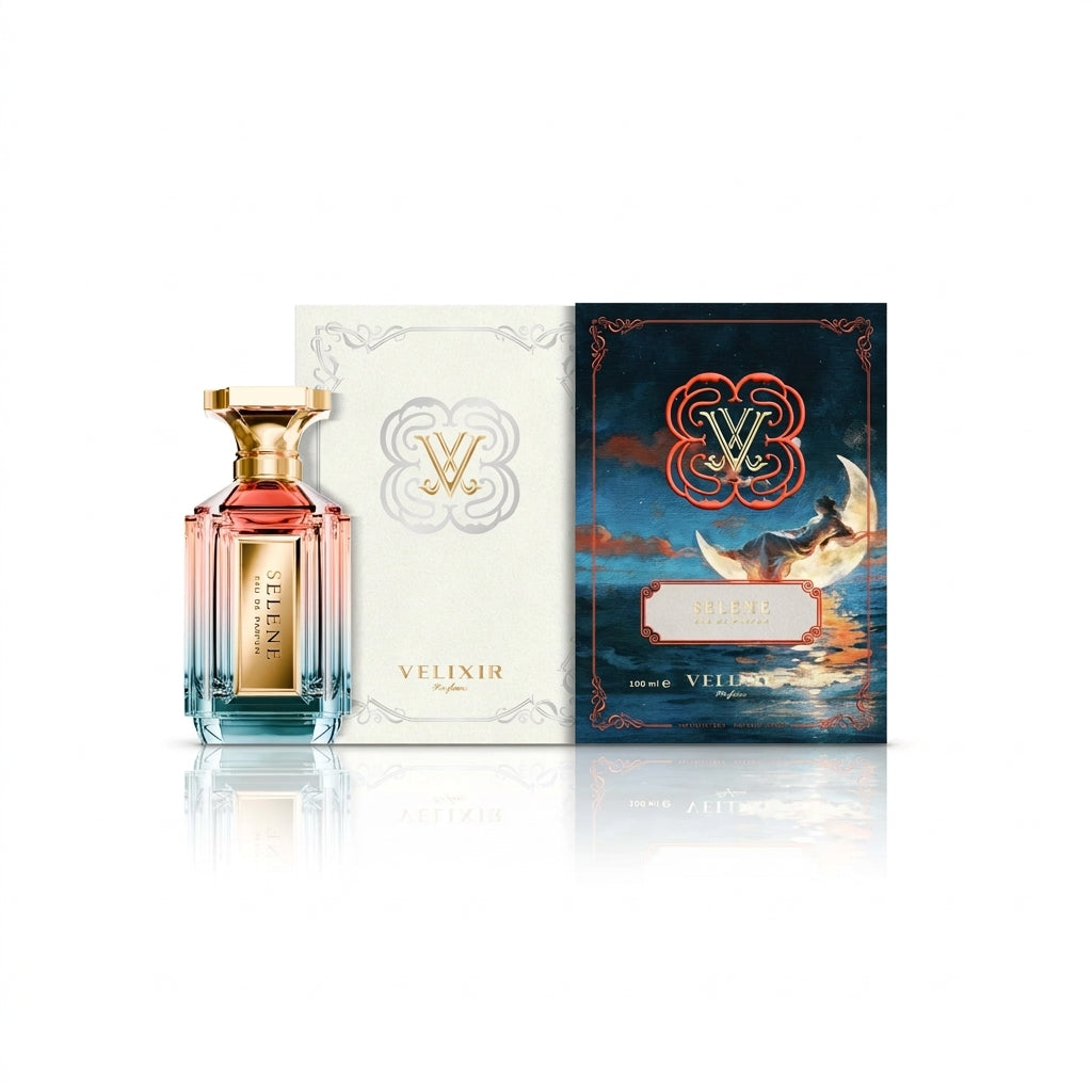 Velixir Parfums Selene perfume bottle and box