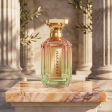 Velixir Harmonia bottle in a premium classical context.