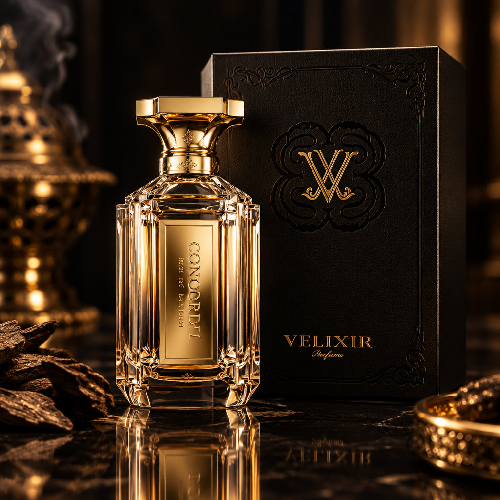 Velixir Concordia perfume bottle and box