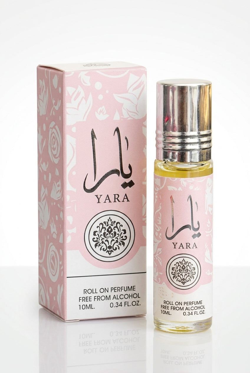 Lattafa Yara Concentrated Perfume Oil 10ml – Alcohol-Free Gourmand Roll-On