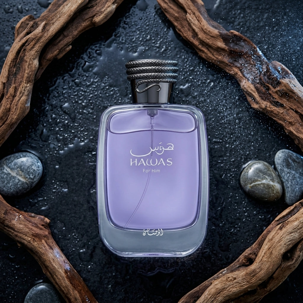 Rasasi Hawas For Him EDP 100ml | Men's Aquatic Fragrance – Royal oud