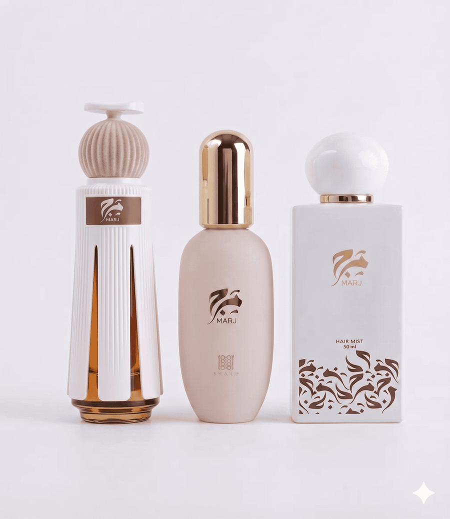 Ahmed Al Maghribi Oud Perfume Hair Mist Body Gel Set