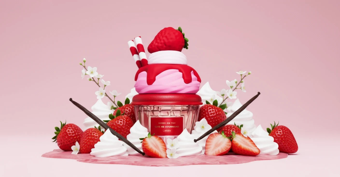 Give me Gourmand Berry On Top by Lattafa 75ml EDP for Women Strawberry Vanilla and Musk