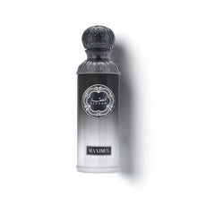Elegant Gissah Maximus Arabian oud perfume bottle with ornate cap on white background