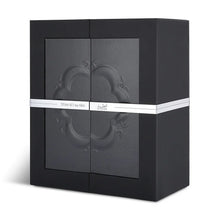 Luxury black Titan Set for Him gift box with embossed pattern, Arabian perfume set packaging