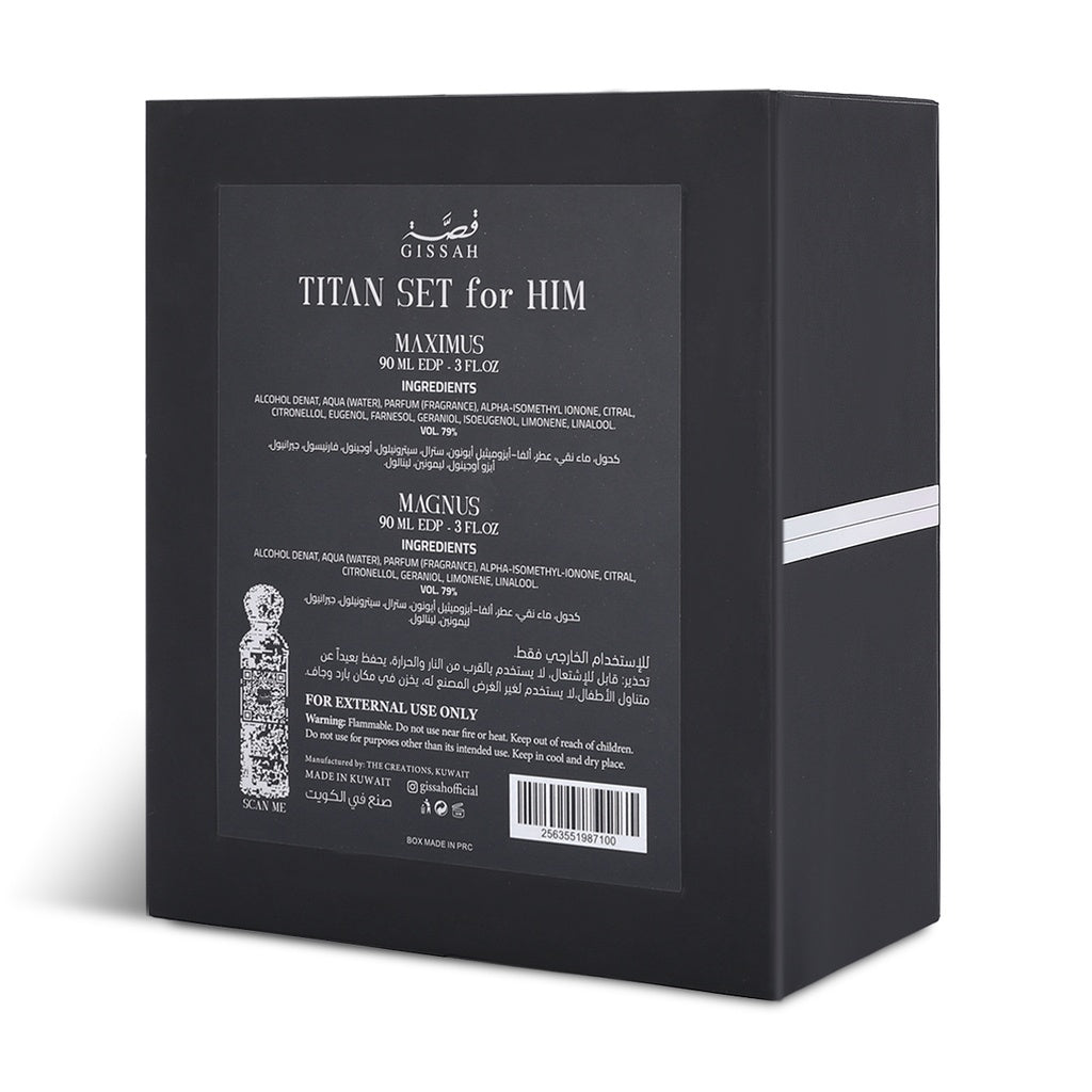 Gissah Titan Him 2x90ml Spicy Woody, Amber Musk