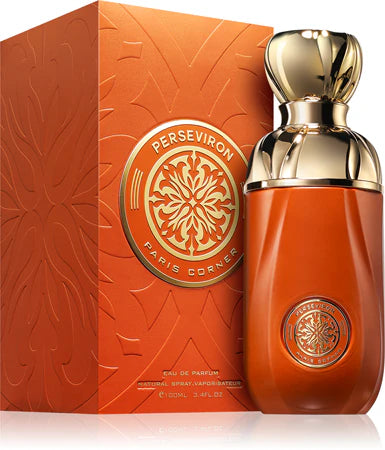 Perseveron Paris Corner perfume bottle and packaging on a white background