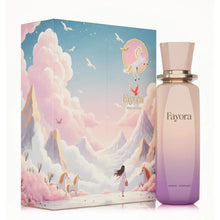 Fayora Paris Corner perfume with pastel gradient bottle and fantasy unicorn illustrated gift box
