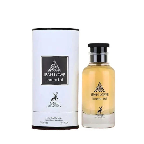 Jean Lowe Immortal Arabian oud perfume bottle and packaging, Maison Alhambra, 100ml