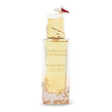 Vanilla on the Beach perfume by Gulf Orchid in gold decorative 100ml bottle, eau de parfum.