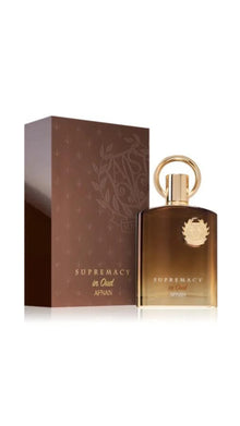 Supremacy in Oud Afnan perfume bottle and box, luxury Arabian oud fragrance