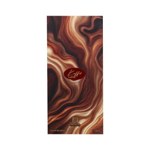 Kaffe Latte perfume box with swirling brown marble design, 100ml extract de parfum