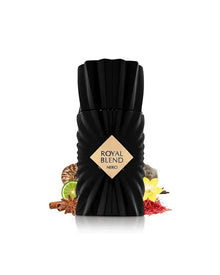 Black Royal Blend Nero perfume bottle with vanilla flower, spices, and citrus accents