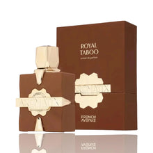 Royal Taboo extrait de parfum bottle and box, luxury Arabian oud fragrance