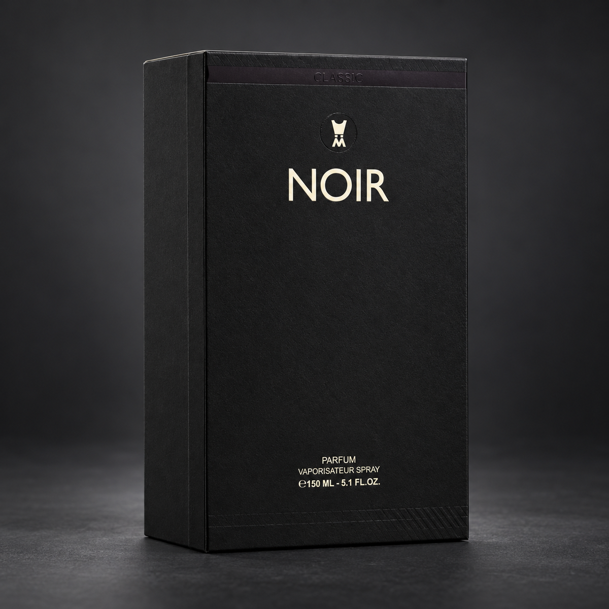Original Al Majed Oud Noir Parfum 150ml black presentation box