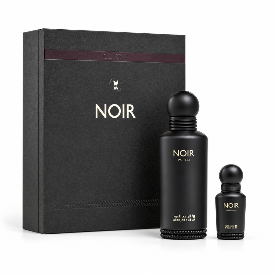 Al Majed Oud Noir Gift Set – Parfum 150ml + Perfume Oil 15ml