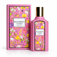 Blooming Flower Gardenia EDP 100ml pink floral bottle with original box on white