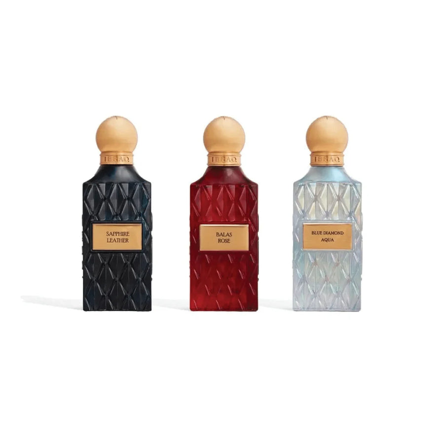 Blue Wish perfume set by Ibrahim Al Qurashi for luxury aura