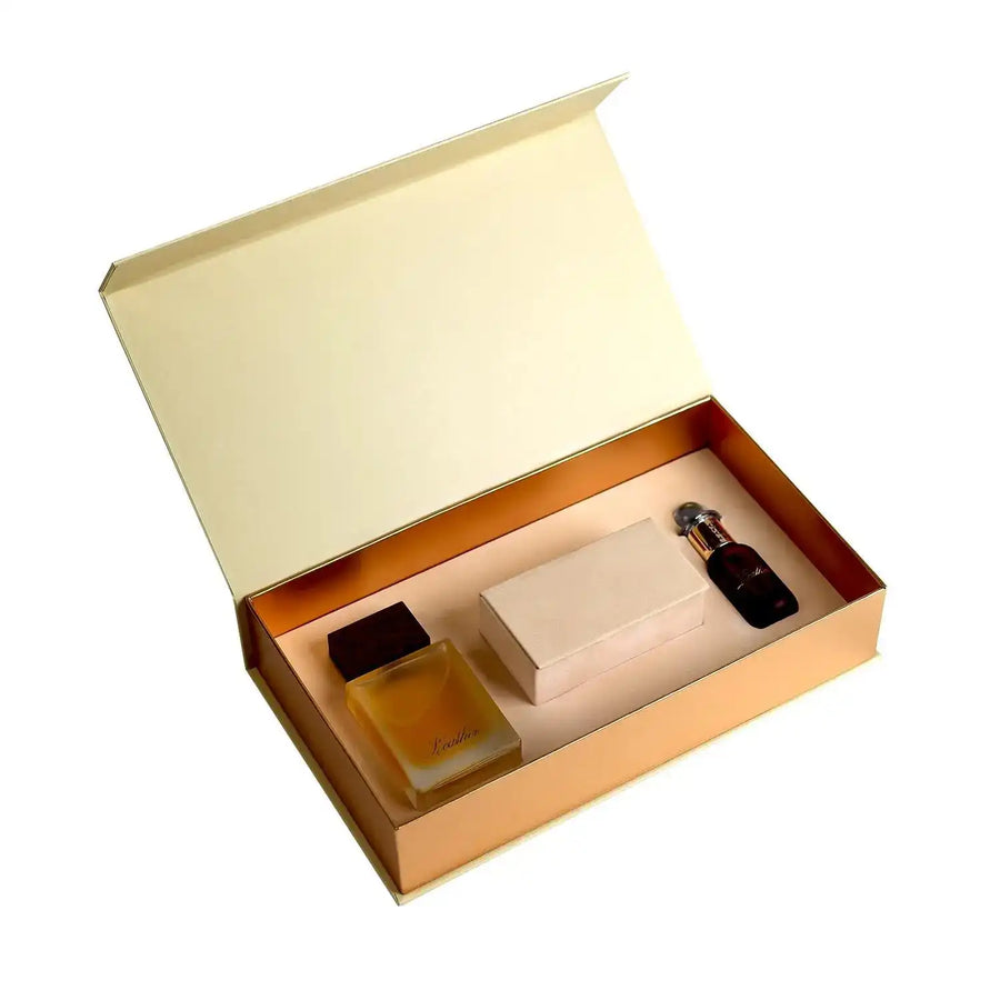 The Leather Fragrance Gift Set by ahmed al maghribi