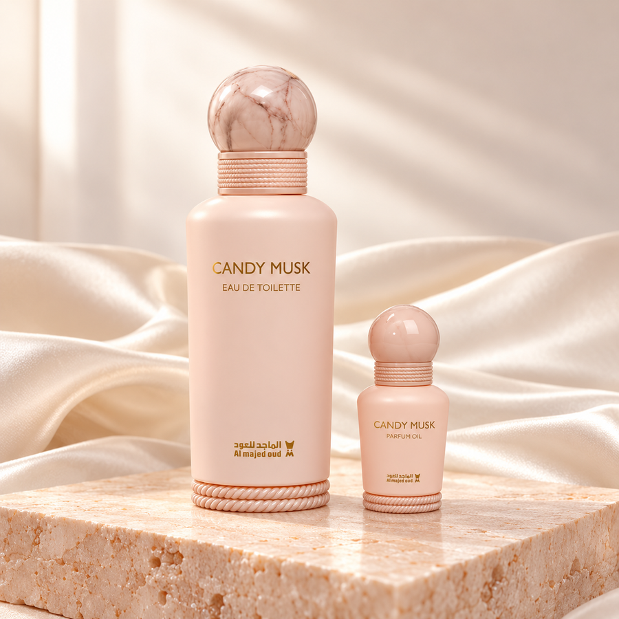 Al Majed Oud Candy Musk Gift Set – EDT 150ml + Perfume Oil 15ml