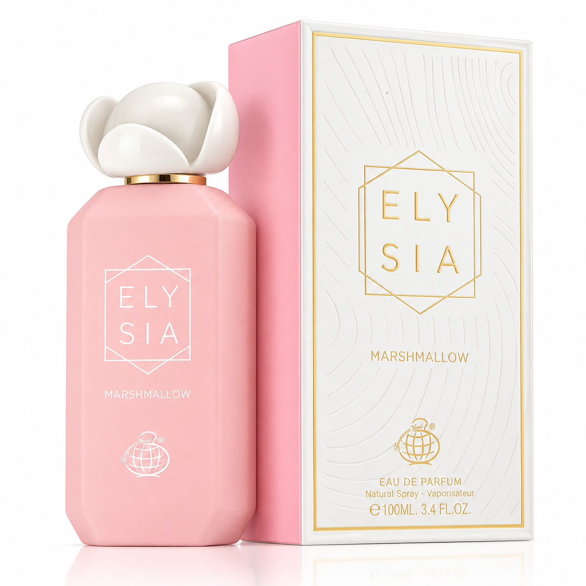 Fragrance World Elysia Marshmallow 100ml pink bottle with original box