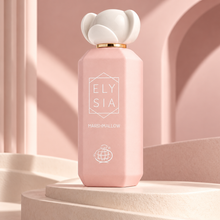 Elysia Marshmallow 100ml bottle on cream architectural pedestal
