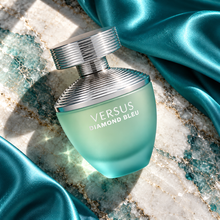 Fragrance World Versus Diamond Bleu Eau de Parfum 100ml overhead bottle composition