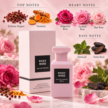 Fragrance World Picky Rose Eau de Parfum 80ml Top Heart and Base fragrance notes