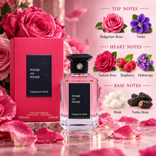 Fragrance World Pose As Rose Eau de Parfum 100ml Top Heart and Base fragrance notes