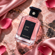 Fragrance World Pose As Rose Eau de Parfum 100ml overhead bottle composition