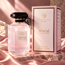 Fragrance World Rose Seduction Secret Reveal Cloud Of Cream Eau de Parfum 100ml cinematic bottle and box