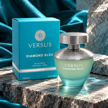 Fragrance World Versus Diamond Bleu Eau de Parfum 100ml cinematic bottle and box