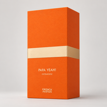Original orange Papa Yeah! Extradose French Avenue retail box with gold band