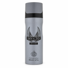 Invicto Intense perfumed deodorant body spray 200ml grey capped can on white