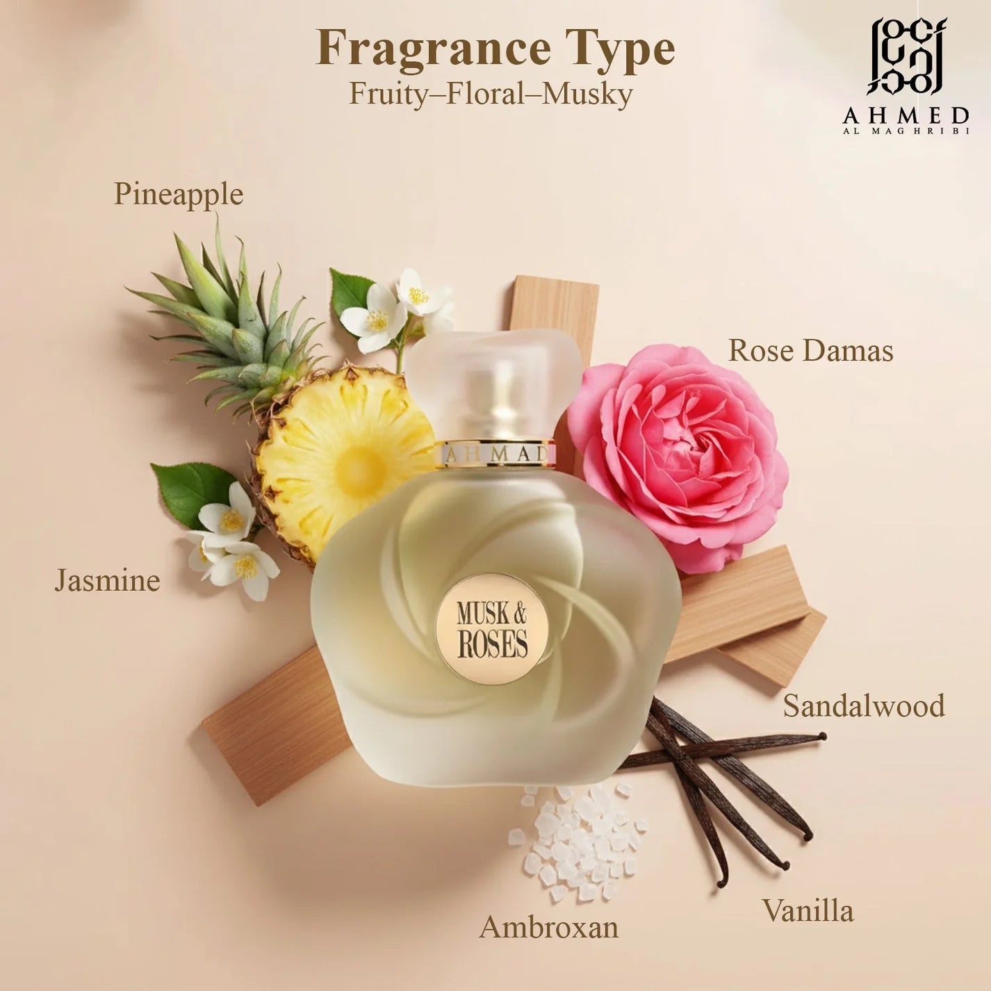 Musk & Roses Extrait de Parfum - 75ML for Elegant Romance