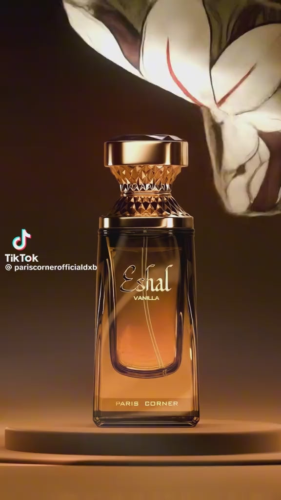 Load video: Eshal Vanilla by Paris Corner - 100ml Eau de Parfum | Gourmand Vanilla Perfume