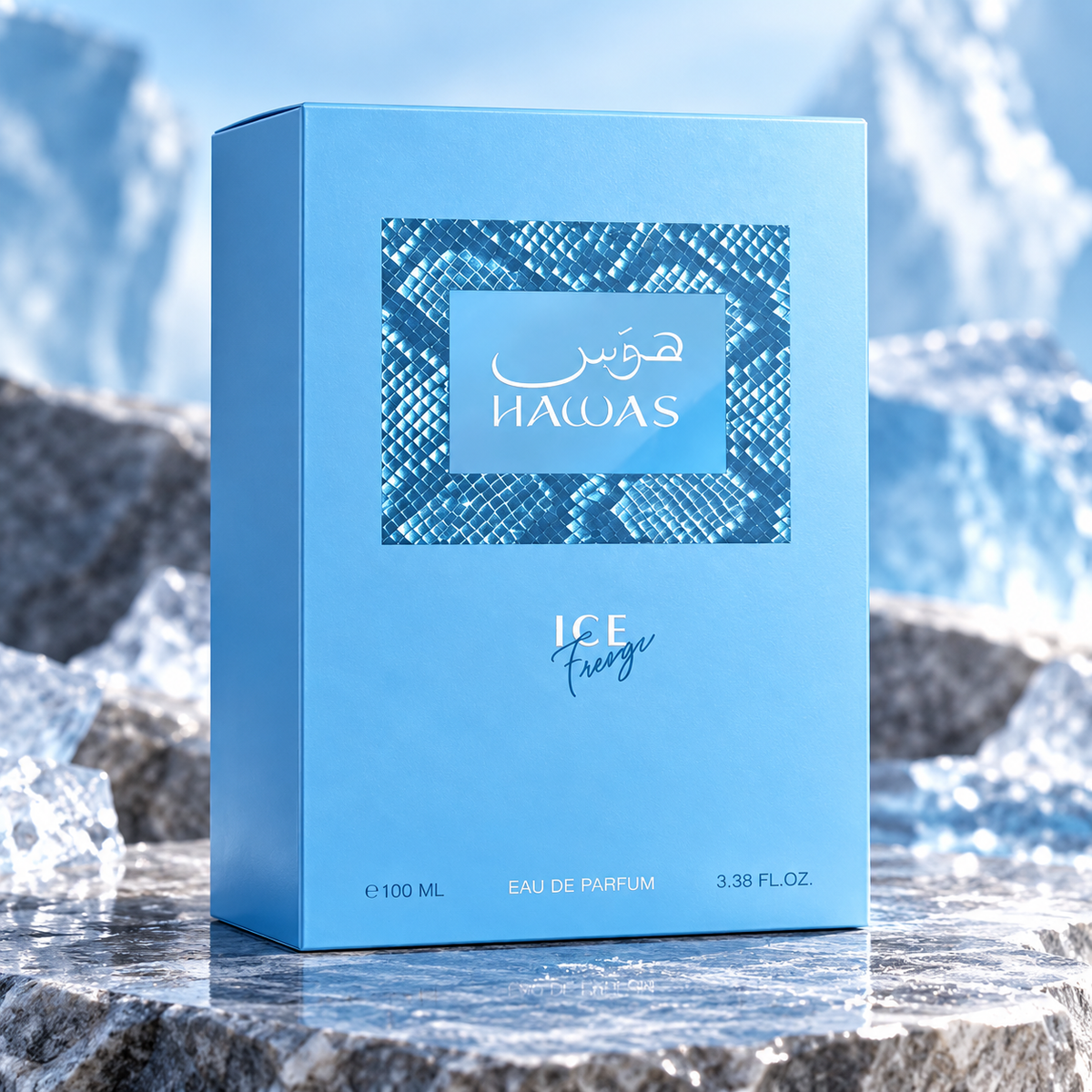 Original blue Rasasi Hawas Ice Freeze 100ml EDP retail box