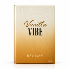 Original cream and amber Rayhaan Vanilla Vibe 100ml retail box