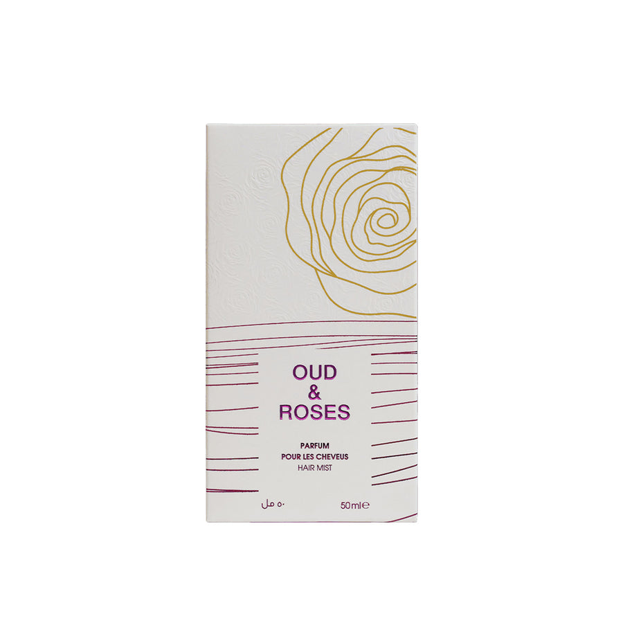 Ahmed Al Maghribi Oud & Roses Hair Mist 50ml - Luxury Oud Rose Scented Hair Mist