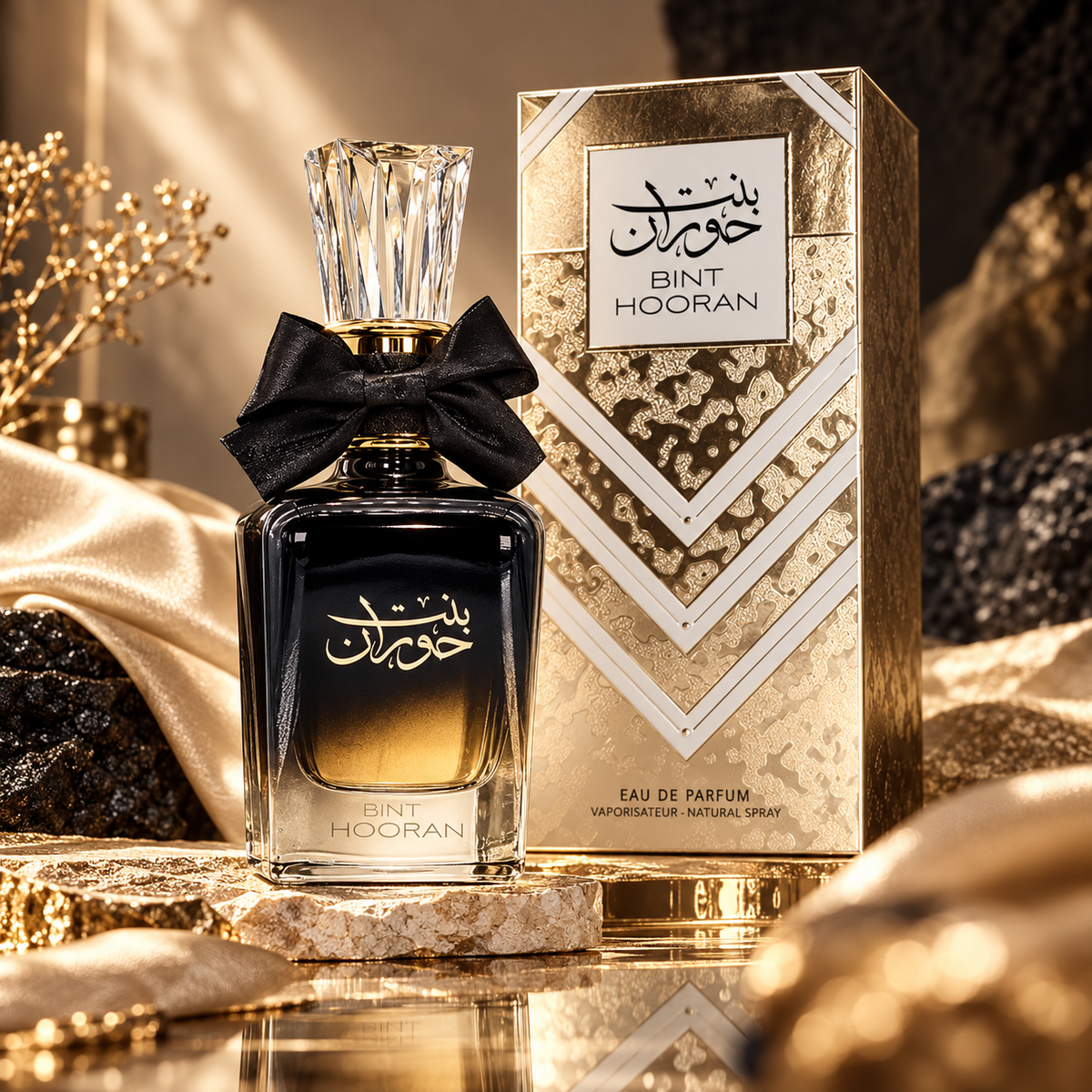 Ard Al Zaafaran Bint Hooran Eau de Parfum 100ml – cinematic product photograph