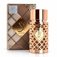 Ard Al Zaafaran Jazzab Rose Gold Eau de Parfum 100ml – bottle and original box on white