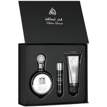 Fakhar Lattafa Black 100ml Eau De Parfum, 12ml Travel Spray & 100ml Shower Gel - Giftset For Men
