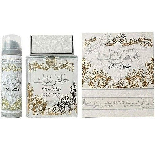 Pure Musk 100ml and 50ml body spray by Lattafa EDP